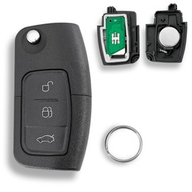 433 MHz 3 Button Remote Control Key for Ford Fiesta Mondeo Galaxy Ford C-Max Key S-Max with 4D63 Chip Key Ring