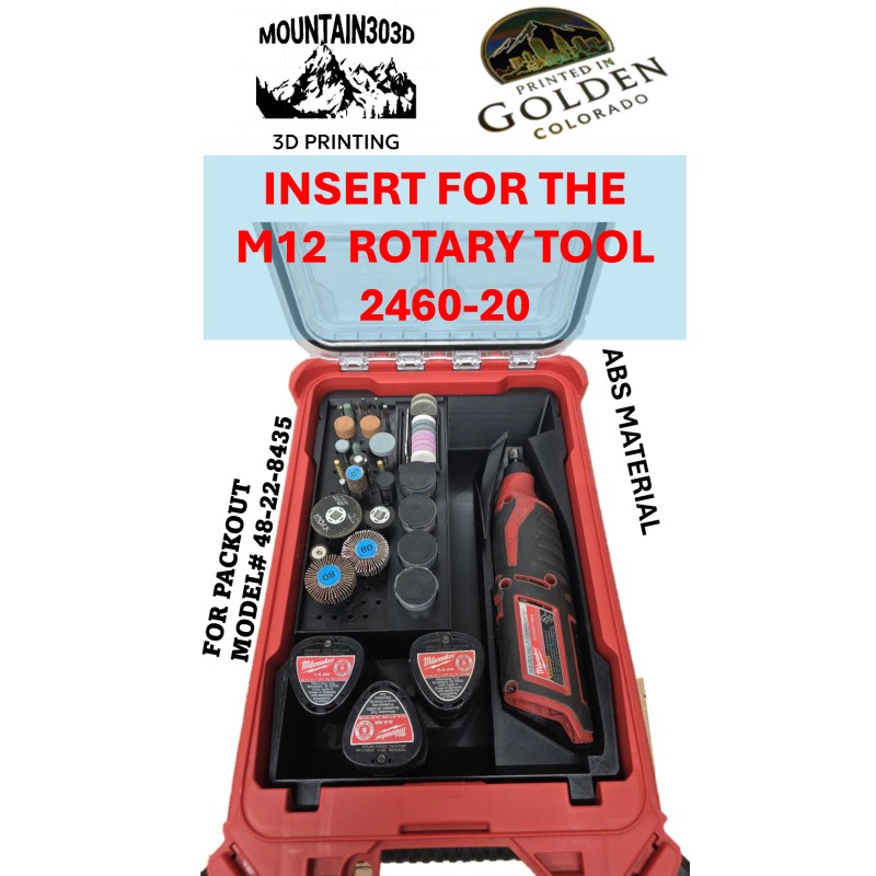Mountain303D Milwaukee Packout Series - Insert for M12 Cordless Rotary