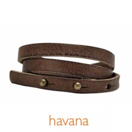 Equine Organix Triple Wrap Leather Bracelet dark brown Havana - horse lover