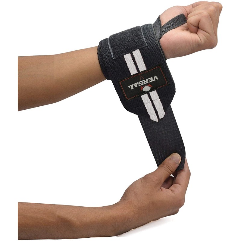 VSL Weight Lifting Wrist Wraps with Padded Gym Straps Elasticated