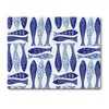 CounterArt Blue Fish 3mm Tempered Glass Cutting Board 10” x