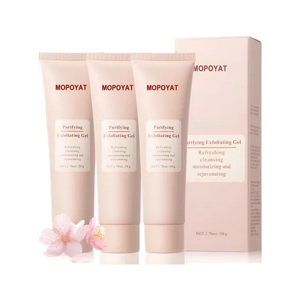 3 Pcs Exfoliante Facial, Gel Exfoliante Purificante 50g
