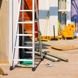 VICASKY Non-Slip Rubber Ladder Feet 56 mm - 2 Pieces Non-Slip Caps for Folding Ladders, Telescopic Ladders and Technical Ladders - Secure Hold for DIY and Construction Site Applications