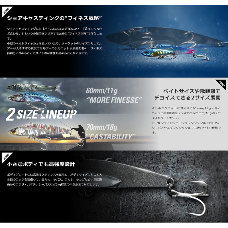 JACKALL FIT VIB 70 Super Real Sardine Big Backer