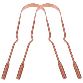 2 Sets Copper Tongue Scraper For Adults Pure Copper Scraper with Case Mouth Scraper Metal Gum Scrapers Kids Oral Scraper