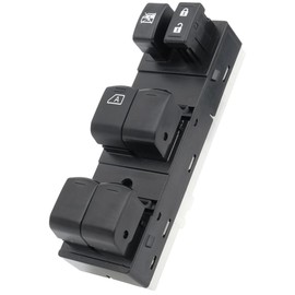 JWZHOUJW 1pc Power Door Window Control Switch Front Left Driver Side Plastic Black for Nissan for Cube 1.8L 2009-2014 Female-Connect Gender 25401-1FC0A DWS327