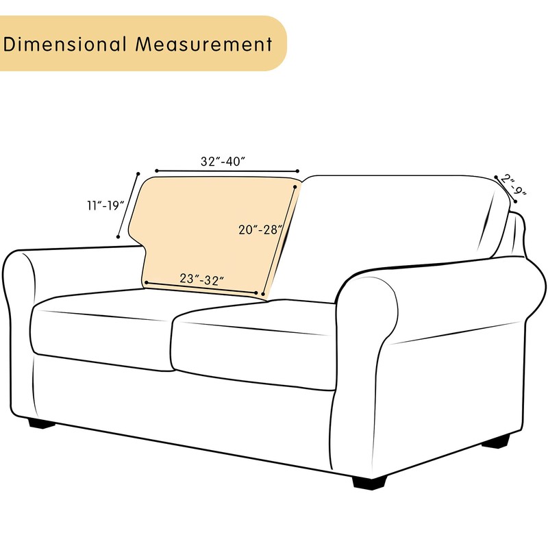 DyFun Couch Back Cushion Cover Stretch Backrest Cushion Replacement Armchair