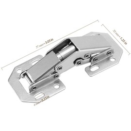HEIHAK 20 Pcs 77 × 32.5 × 19mm 90 Degree Cabinet Hinges, Concealed Soft Close Hinges with Screws, Easy Mount Kitchen Cupboard Hinges for Bedroom Door, Bathroom Wardrobe