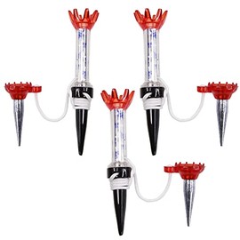 FoRapid 3"/80mm Reusable Earth-Friendly Golf Magnet Tee Flex Lift Support Performance Tee/Reduce Resistance/Farther Straighter Drives/8-Prong Durable Rubber Head/8.3" String x3 (Red)