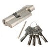 Jeriup 100mm(45/10/45) Euro Profile Lock Cylinder with 5 Keys (dimple),