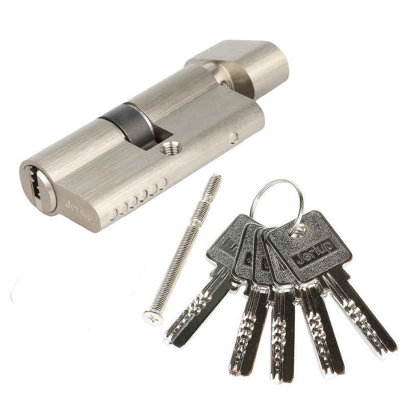 Jeriup 100mm(45/10/45) Euro Profile Lock Cylinder with 5 Keys (dimple),