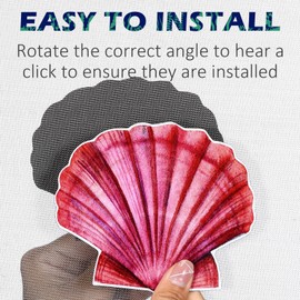 4 Pairs Screen Door Magnets Double Sided Screen Door Magnet Starfish Seashell Design Decorative Magnetic Screen Door Decals for Sliding Doors Screen Window Refrigerator Decoration, 4 Styles