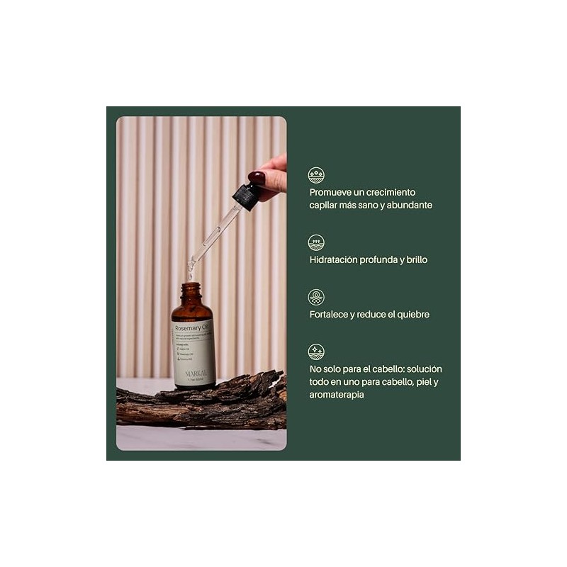 Aceite de Romero Orgánico para El Crecimiento Del Cabello |