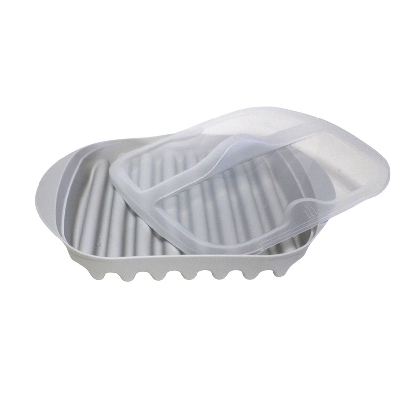 Compact Microwave Bacon, Sausage Meat & Poultry Cooking Tray with