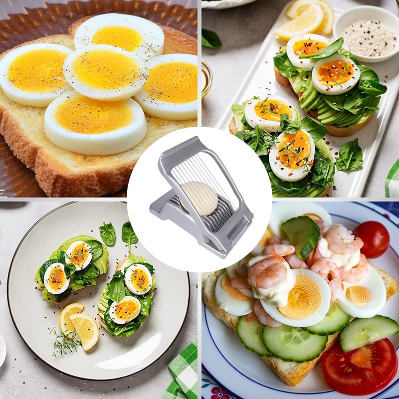 Egg Slicer Stainless Steel Egg Divider Cutting Wires, Egg Shaker,