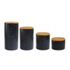 American Atelier Diamond Embossed Canister Set, Ceramic, Navy