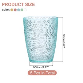 uxcell 10oz Acrylic Drinking Glasses, 1Set Plastic Reusable Tumblers Drinkware Unbreakable Water Glasses Cups Stackable & Dishwasher Safe for Home Outdoors Restaurant, Mixed Color