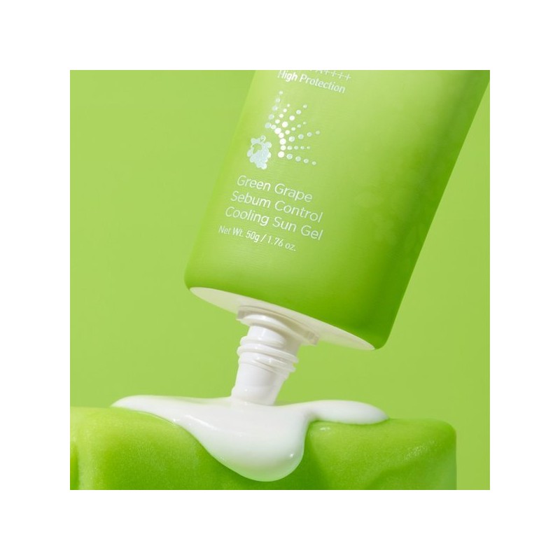 Hurdia 청포도 세범 컨트롤 쿨링 선젤/피지개선 보송 선크림(SPF50+PA++++) 50g Green