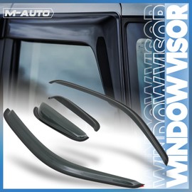 M-AUTO Window Visor Shade Compatible with 95-04 Toyota Tacoma 2-Dr, Tape-On Rain Guards Shields, 4 PCs