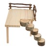 Hamster Climbing Platform Multipurpose Natural 2 Layer Wooden Hamster Playing