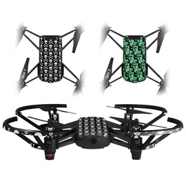 Skin Decal Wrap 2 Pack Compatible with DJI Ryze Tello Skull and Crossbones Pattern Drone NOT Included