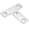 uxcell Flat T Shape Repair Mending Plate, 50mmx50mm, Stainless Steel