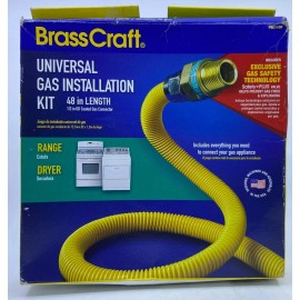 BrassCraft Brass Craft Universal Gas Installation Kit 48" Length ½" Connector PSC1106