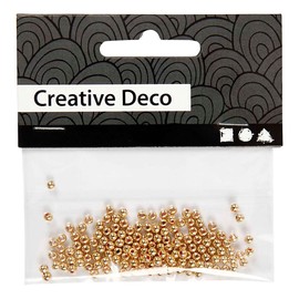 Wax Beads, D: 2,7 mm, gold, 150pcs
