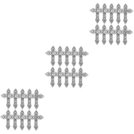 Beavorty 30 pcs Cross Nail Charms for Nails for Women DIY Manicure Decoration Kit Suitable for Beginners and Professionals