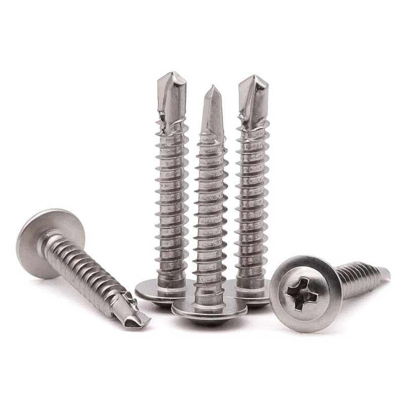 Stainless Steel Wafer Head Self Drilling Screws #10 x 1-1/4"