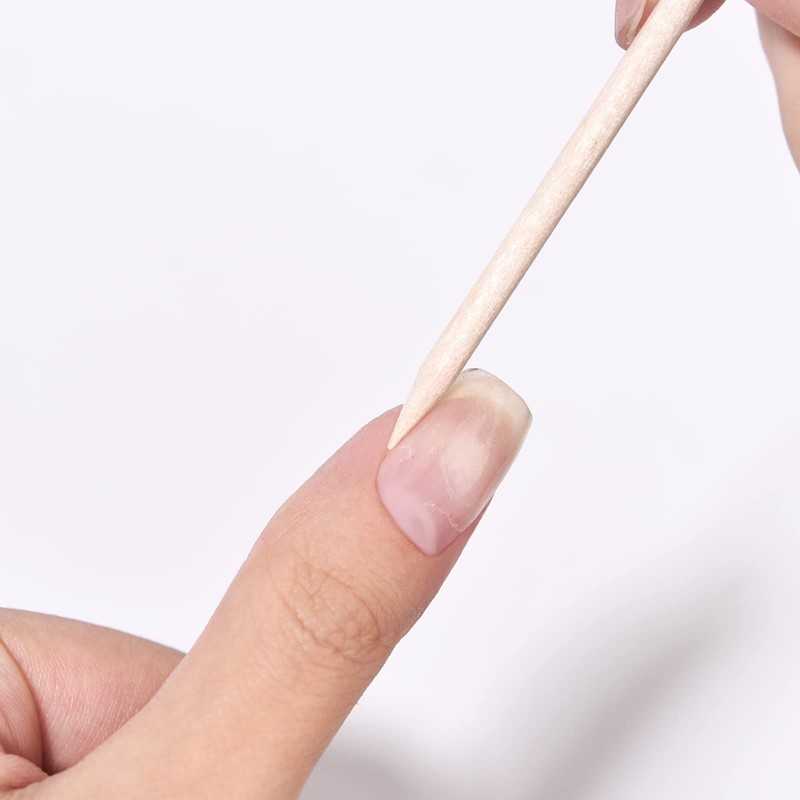 Rolabling 5PCS Orange Sticks for Nails Wooden Cuticle Pusher Sticks