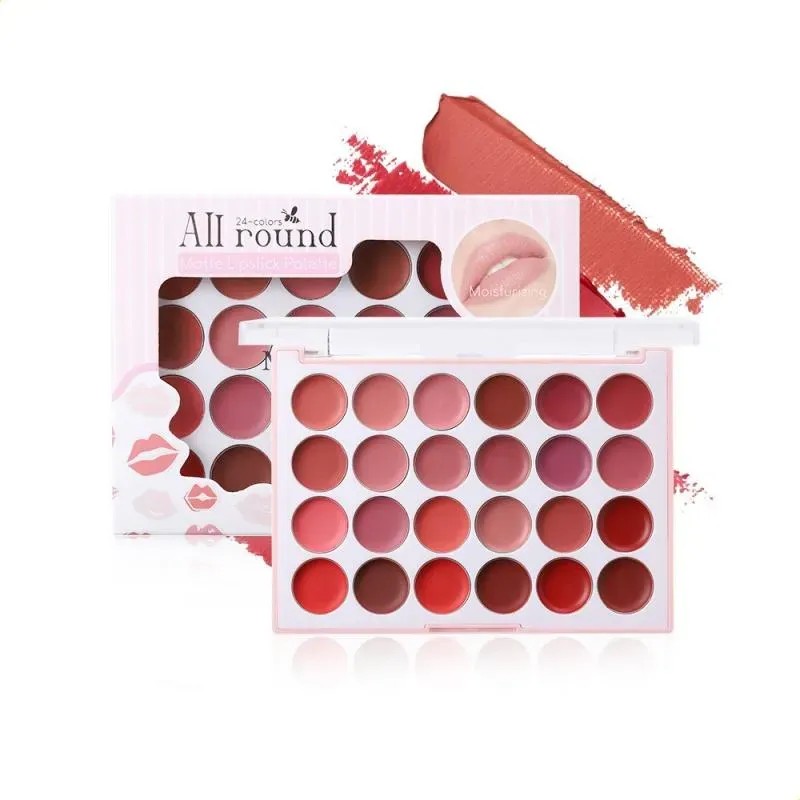 Paleta Labiales Mate 24 Tonos Miss Rose M557- 7301-489m-24color