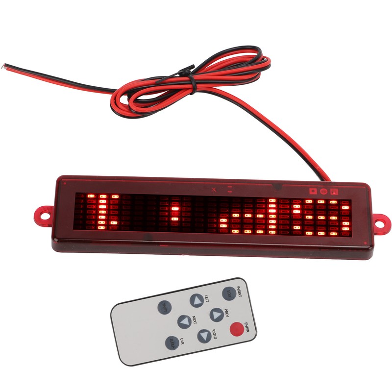 Rechargeable LED Name Tag Replacement for Universal Automobile Programmable Name