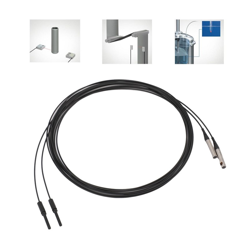 2PCS Fiber Optic Sensor Cable 0‑3600mm Detection Distance Through Beam