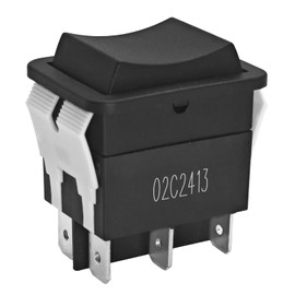 HY12-9-3 On/Off/On Rocker Switch, 6 Pins 125/250V 20A Pushbutton Switch, Bilateral Self-Reset, Arc Push Button Switch for Industrial Power Tools and Electrical Equipment