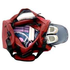 QWORK® Gym Bag Sports Holdall Bags 40L, Waterproof Duffle Bag with Shoes Compartment and Wet Pocket, Large Gym Bag for Sports, Travel, Yoga, Hospital