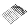 Sourcingmap 10Pcs Smooth Cut Steel Needle File Set with Plastic