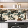 Tropical Coastal Peel and Stick Wallpaper, Palm Tree and Island