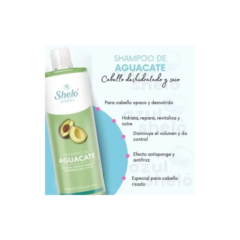 Kit Shampoo Acondicionador Aguacate Cabello Seco Hidrata