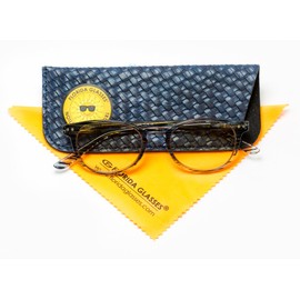 Retro Computer Reading Glasses for Women Men Anti-Glare Eye Strain Blue Light UV Blocking Protection (Zebra, Strength +2.00)