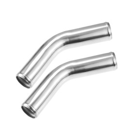 A ABSOPRO 45mm 1.75" OD 4" 100mm Leg Length Universal Car Aluminum Alloy Tube Intercooler Pipe 45 Degree Bend Elbow Air Intake Joiners Tubing - Pack of 2 Item Replacement