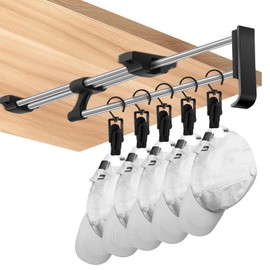 Blulu Hat Hangers for Closet Retractable Hat Rack for Baseball Caps Holder Hat Storage Display with 10 Storage Clips Hat Hangers for Closet Winter Beanie Accessories Men Women Gift