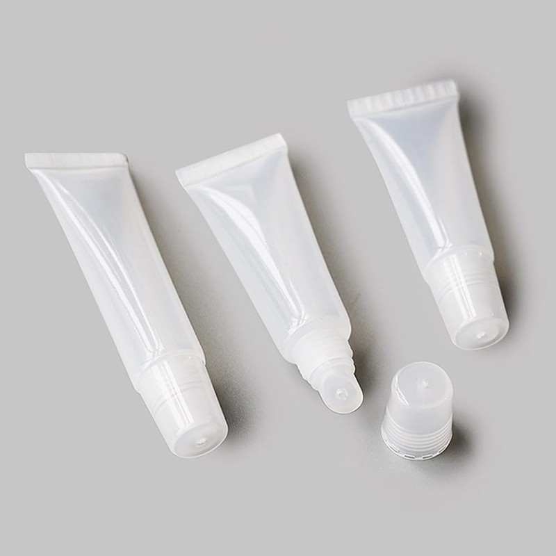LKCCTK 5ml Lip Gloss Tube, Set of 10, Transparent, Diagonal