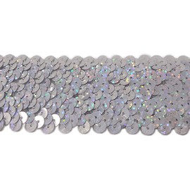 Kirari Handicraft Part No. 1184 Sequin Blade for Handicrafts (with Glitter), Silver (Silver), Width 1.6 inches (4 cm) x 6.6 ft (2 m) Roll Sequin, Sequin