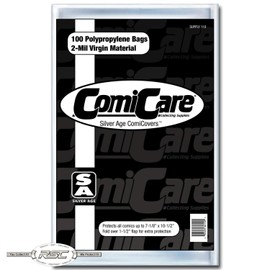Silver Age Size Comicovers 100 Polypropylene Comic Book Bags
