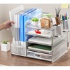 Marbrasse Desk Organizer with File Holder, 5-Tier Paper Letter Tray