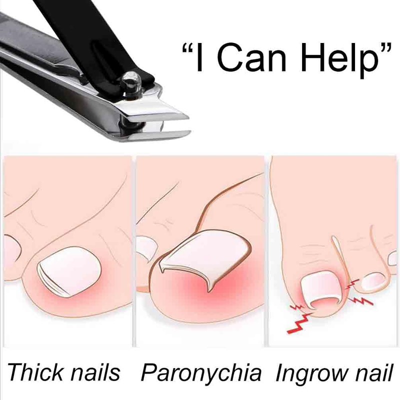 Liangery 爪切り 斜め刃 至極の鋭い切れ味 高級爪削り【軽い力でスパッと切れる】巻き爪用つめきりニッパー 携帯 厚い爪 足用 ブラック 切れ味