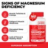 160 Capsules of Pure Chelated Magnesium Glycinate - Promotes Sleep,