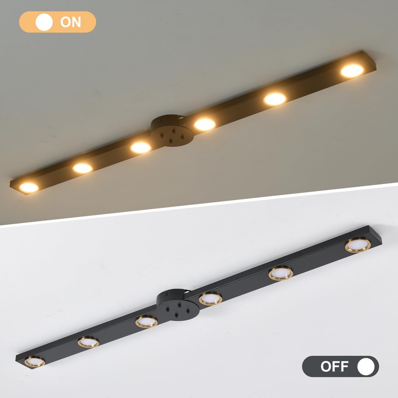 Garwarm Modern Ceiling Light Track Lighting, 47 Inch Dimmable LED