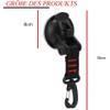 KOMUNJ Pack of 4 Suction Cup Hooks Camping with Attachment,